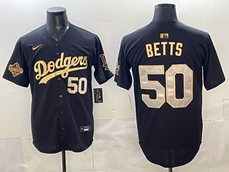 Men Nike 2026 Los Angeles Dodgers #50 Betts black Gold Game MLB Jersey 1212->indianapolis colts->NFL Jersey